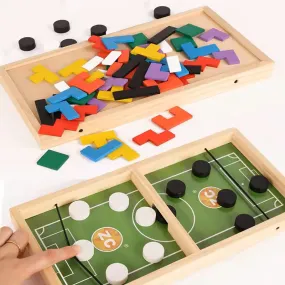 2 in 1 indoor voetbalsjoelspel en tetris | Educatief