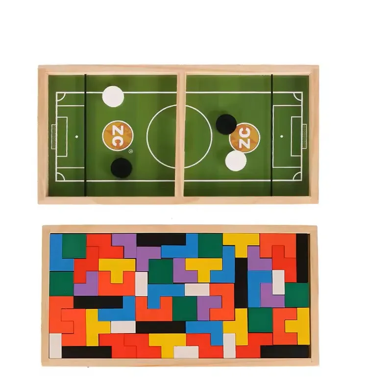 2 in 1 indoor voetbalsjoelspel en tetris | Educatief