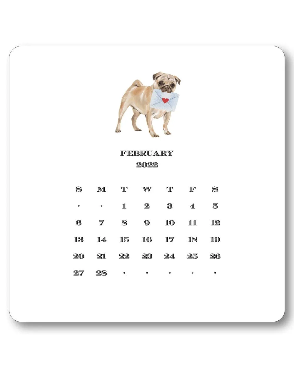 2022 Desk Calendar with Easel