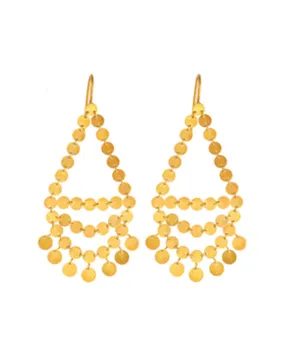 20k Yellow Gold Extra Large Dancing Sequins Earrings