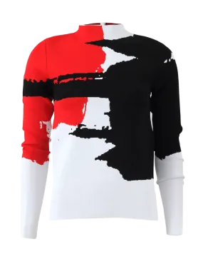 Abstract Print Pullover