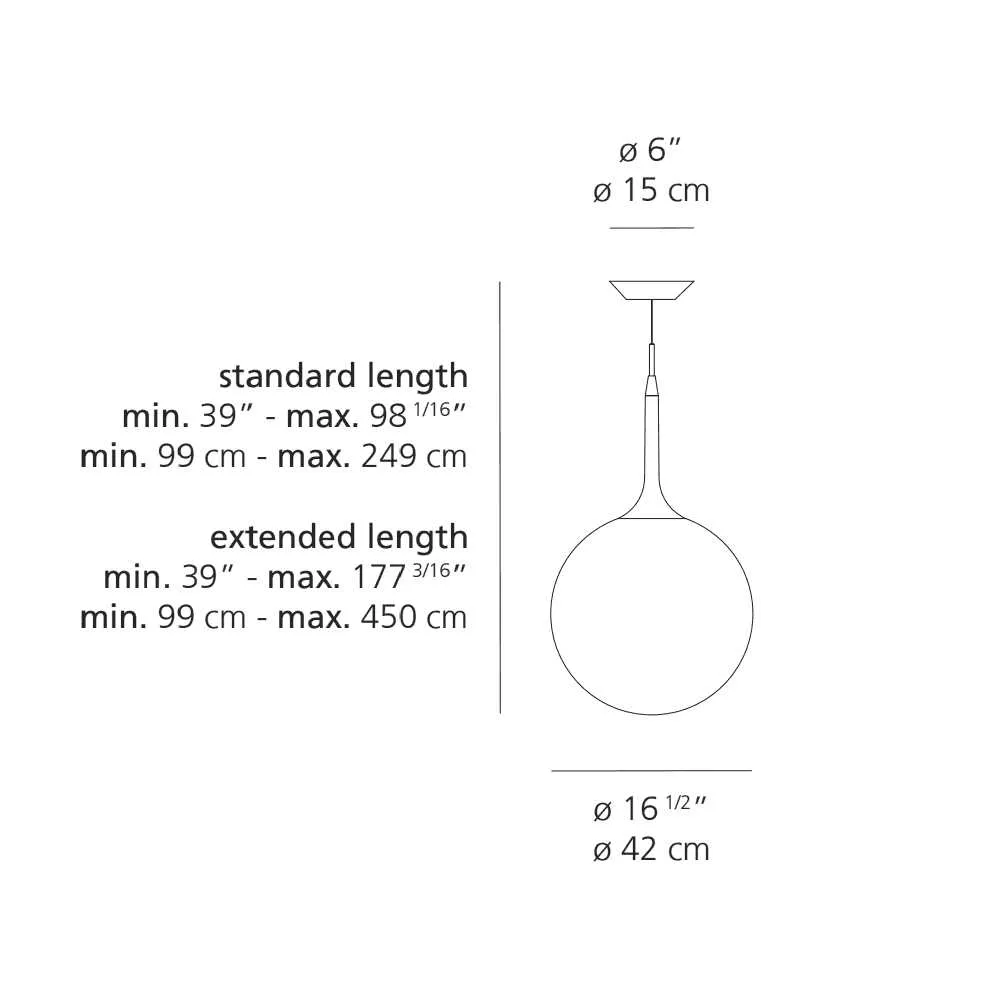 Artemide Castore 42 suspension lamp