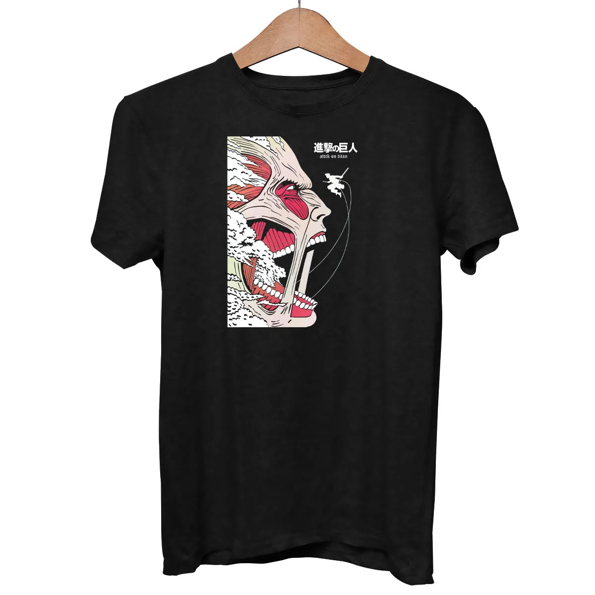 Attack On Titan Levi Ackerman Fights Colossal Titan Anime Manga Adult Unisex Tee