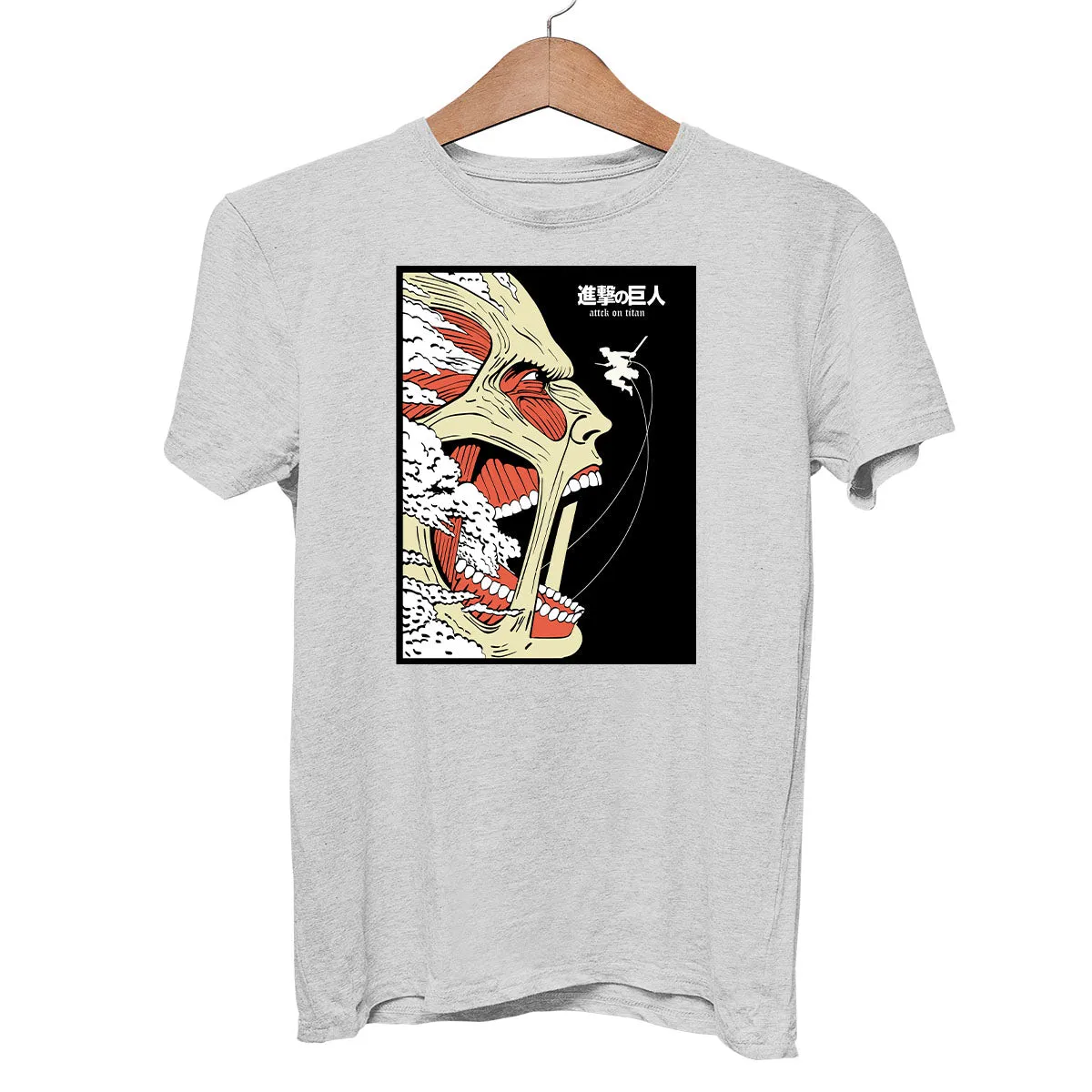 Attack On Titan Levi Ackerman Fights Colossal Titan Anime Manga Adult Unisex Tee