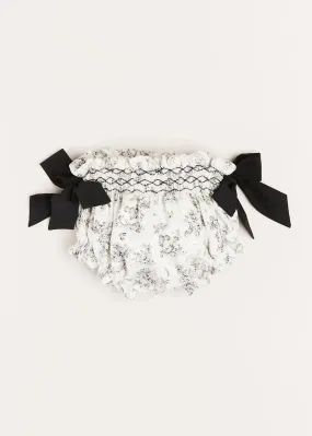 Audrey Floral Bloomers in White (1mth-12mths)