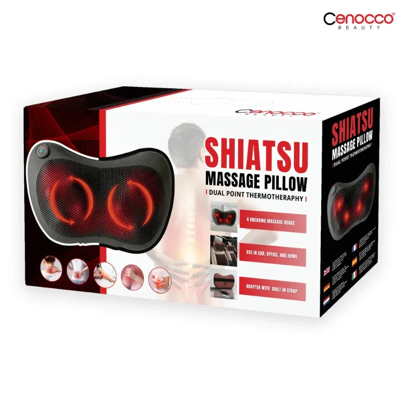 Cenocco Almohada de Masaje Multifuncional Marrón