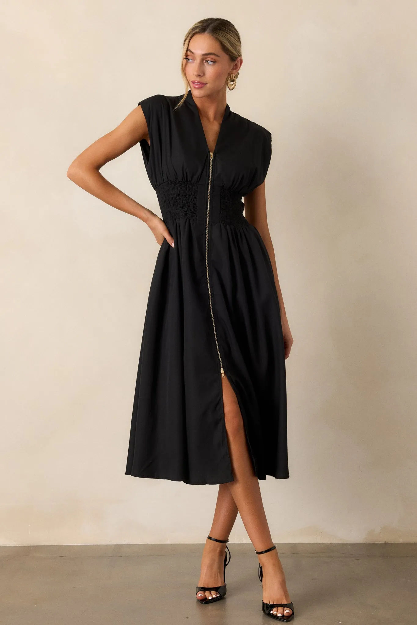 Circle Of Friends Black Midi Dress