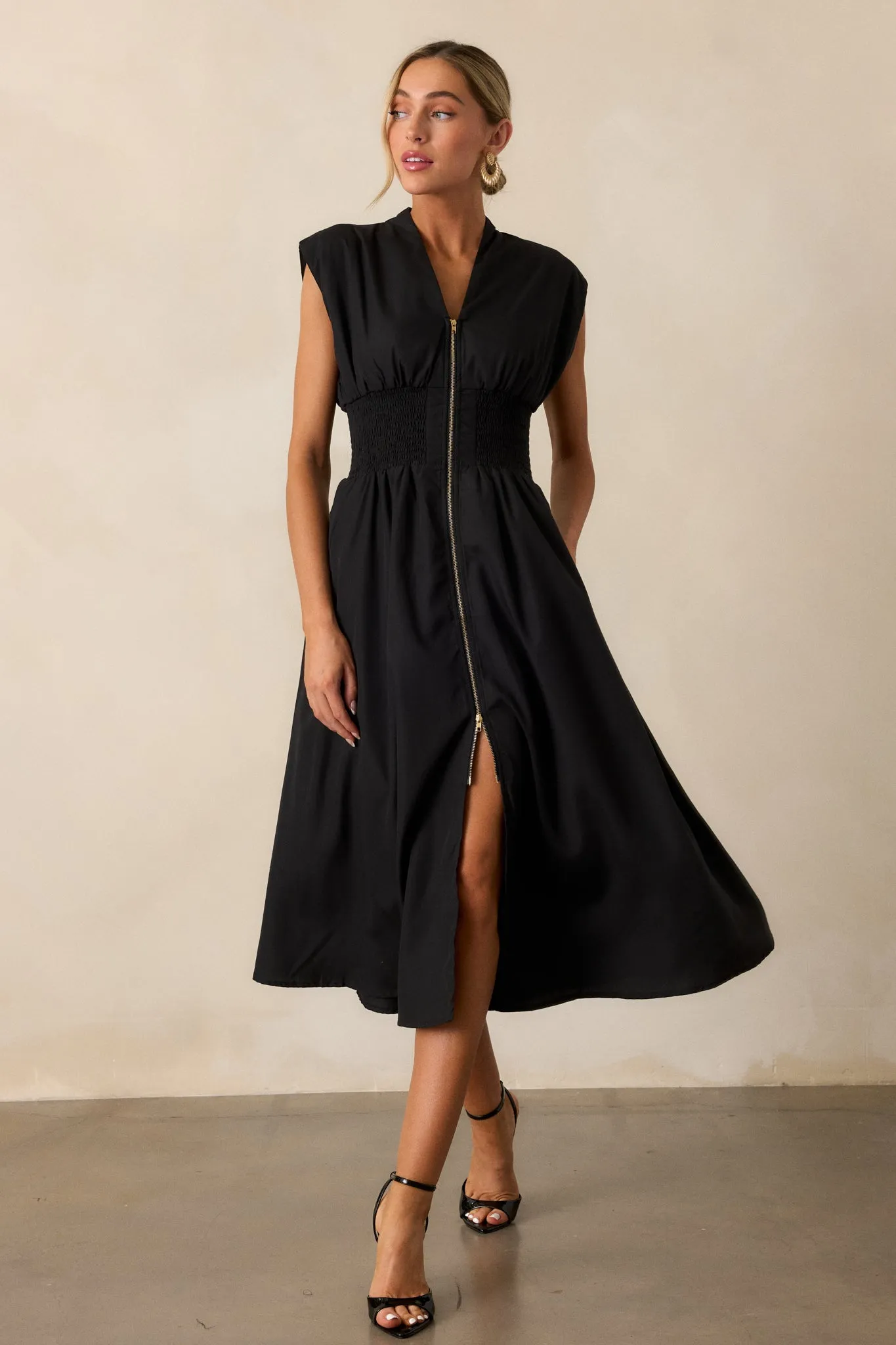 Circle Of Friends Black Midi Dress