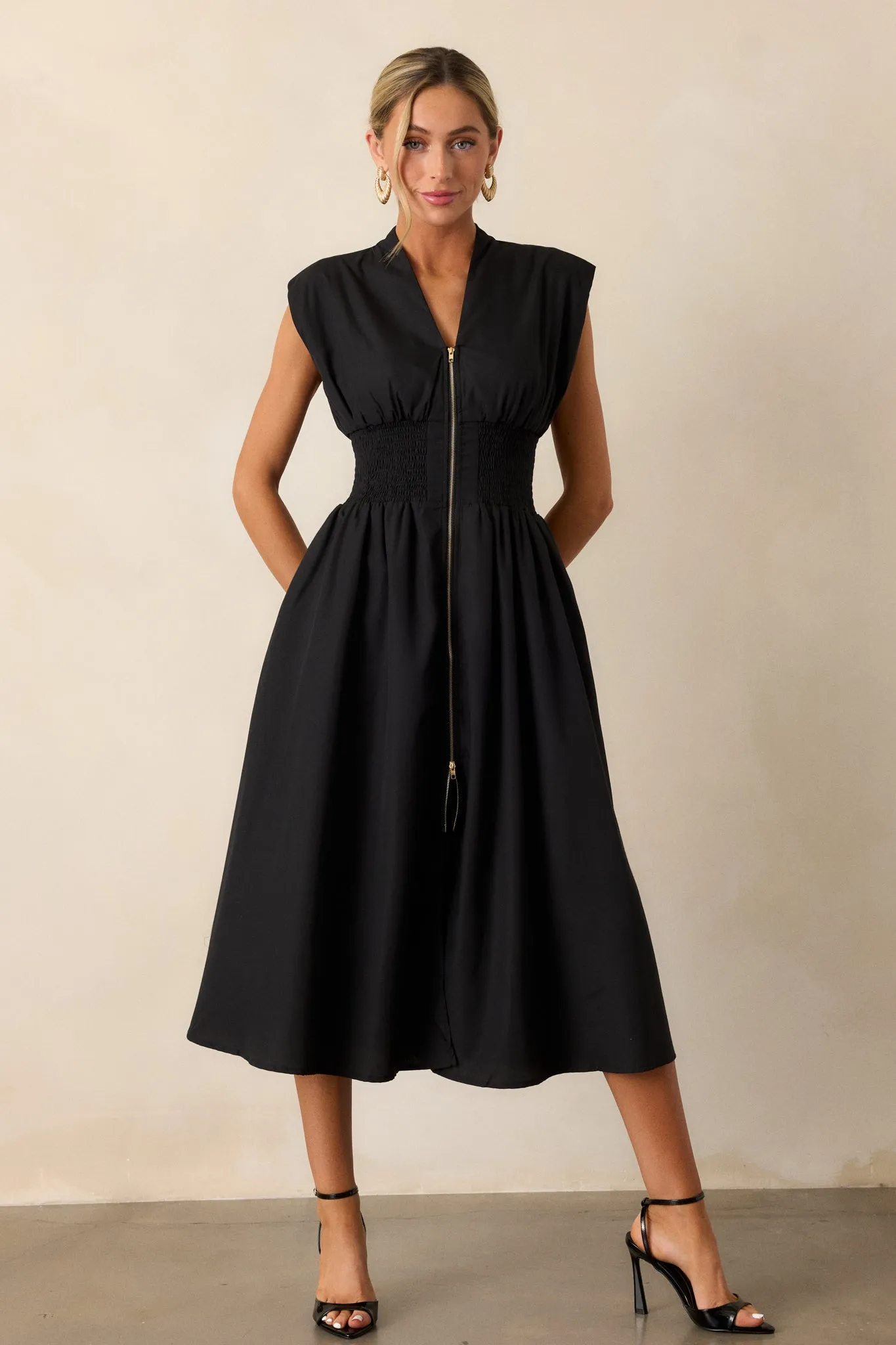 Circle Of Friends Black Midi Dress