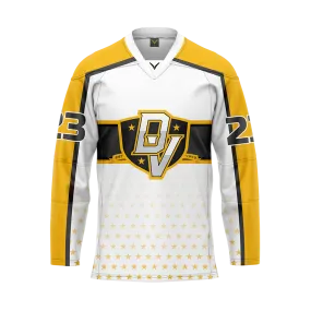 DVCHC Custom White Sublimated Authentic Replica Jersey