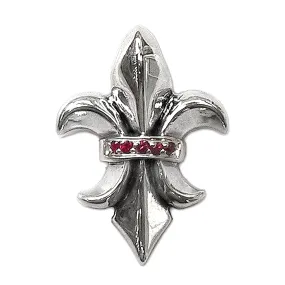 Fleur De Lis with Gemstones Pendant