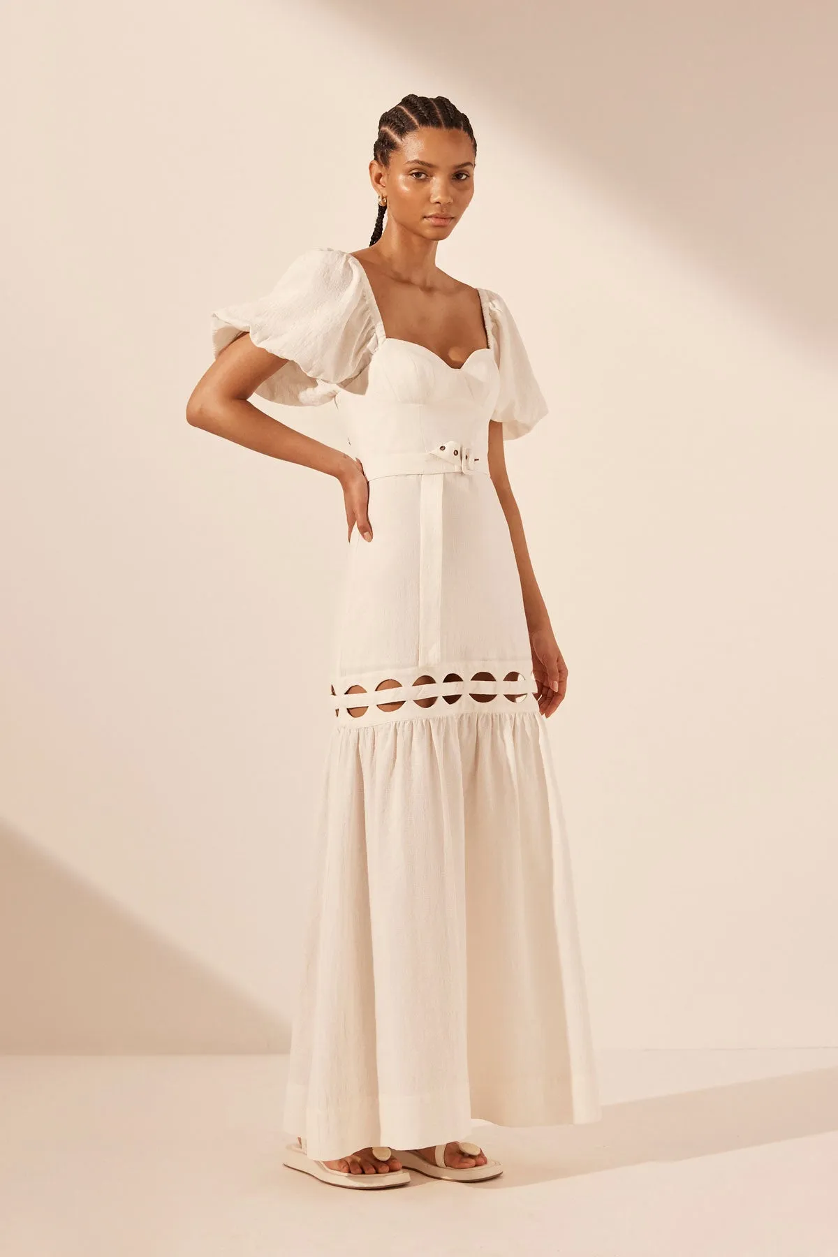 JULIETA SCALLOP CUT OUT MAXI DRESS