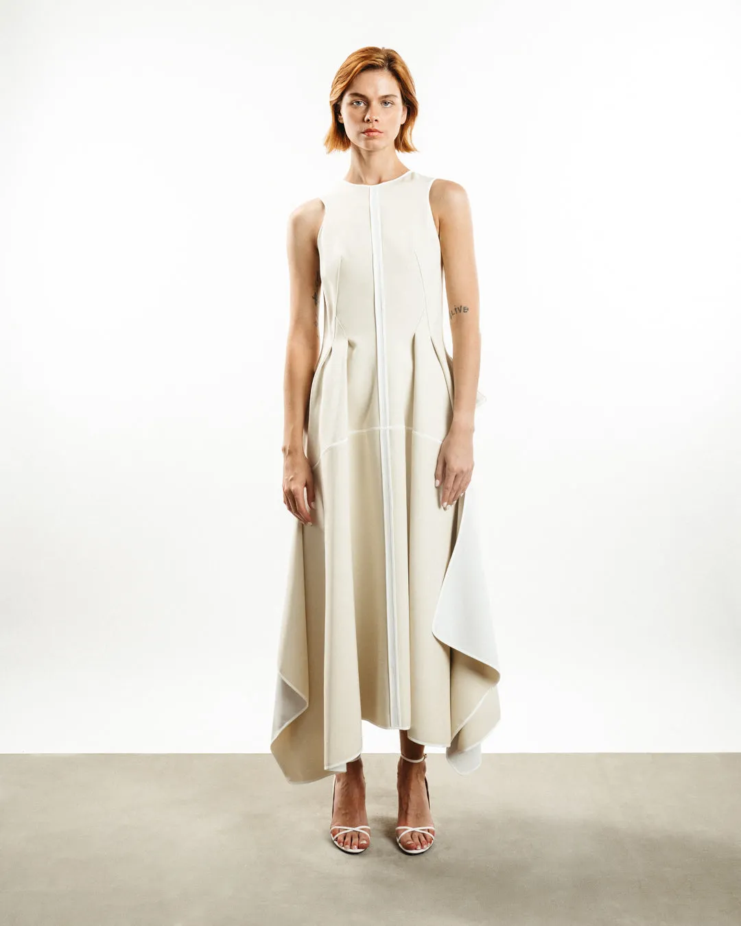 Lavandin Handkerchief Midi Dress