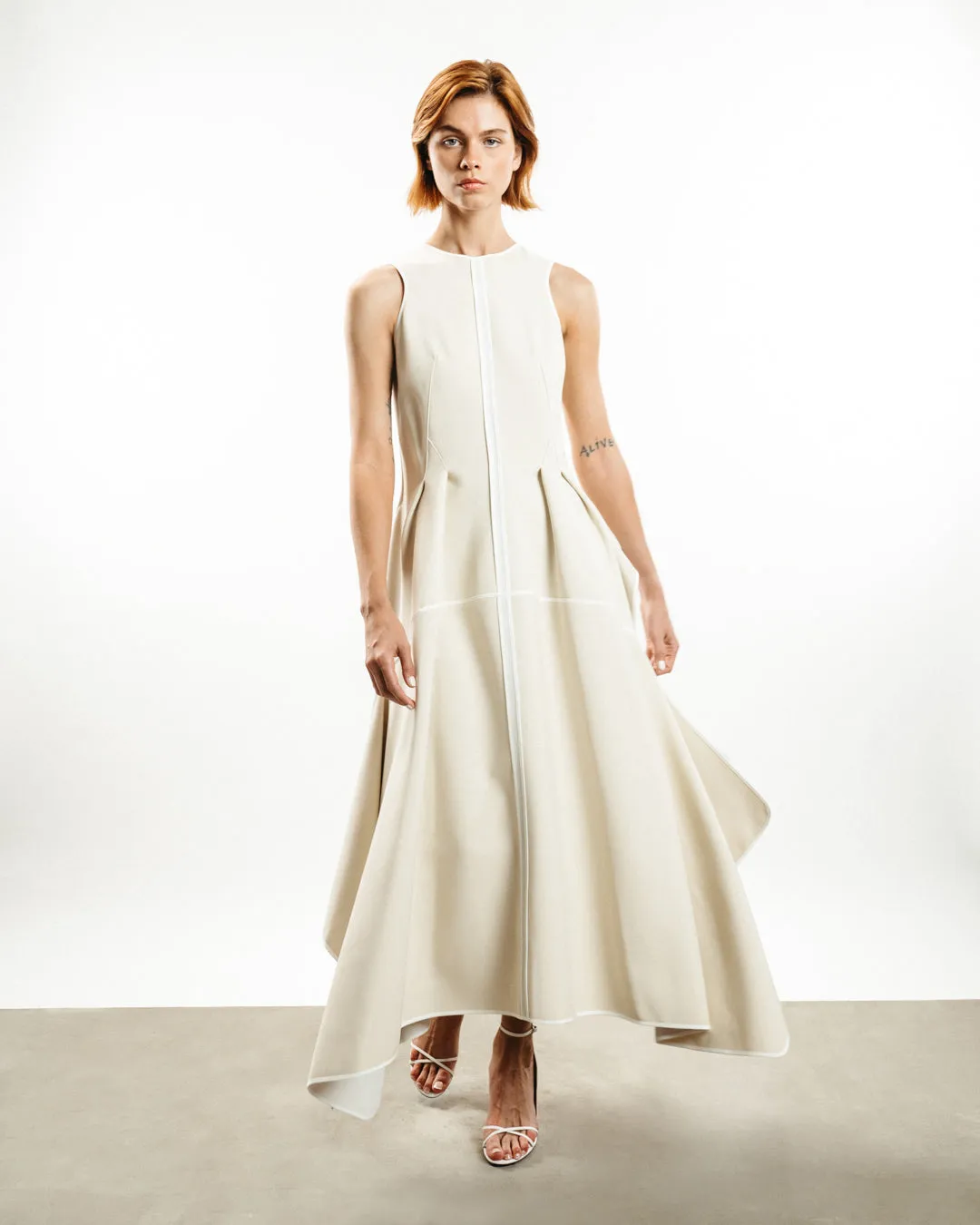 Lavandin Handkerchief Midi Dress