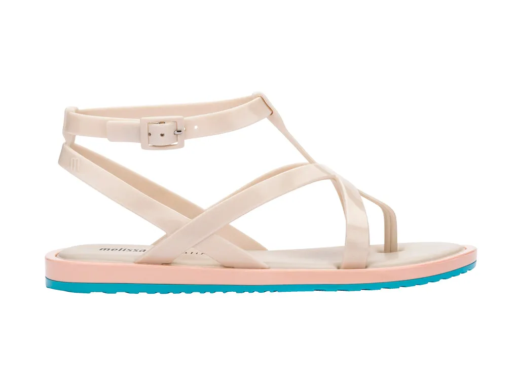 Melissa Cancun Salinas Ad Beige Flat Sandal