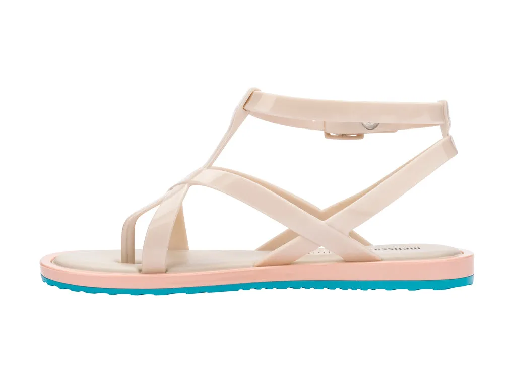 Melissa Cancun Salinas Ad Beige Flat Sandal