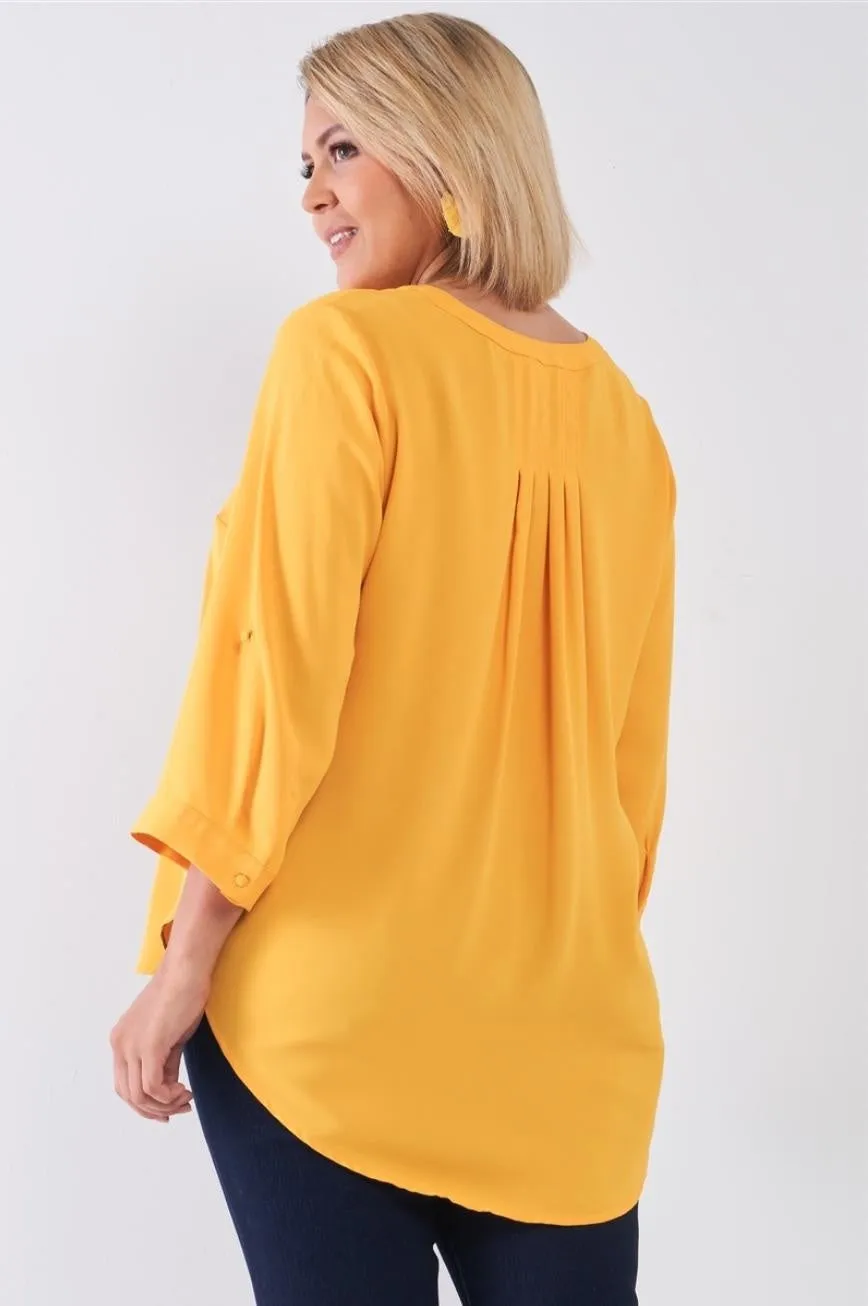 Royal Curves Tuscan Sun V-Neck Tunic