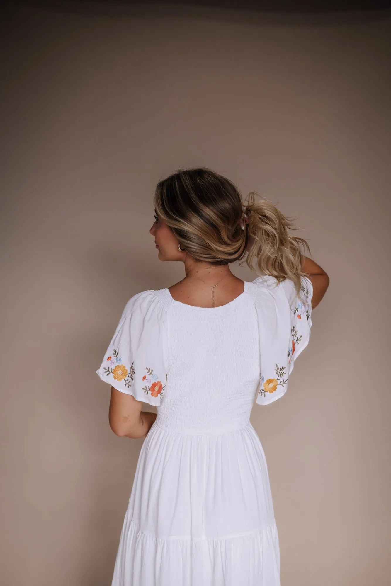 Sicily Embroidered Midi Dress - Coming Soon