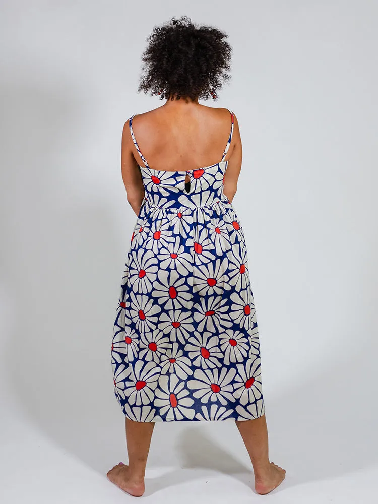 Sofia Midi Dress - Navy Floral